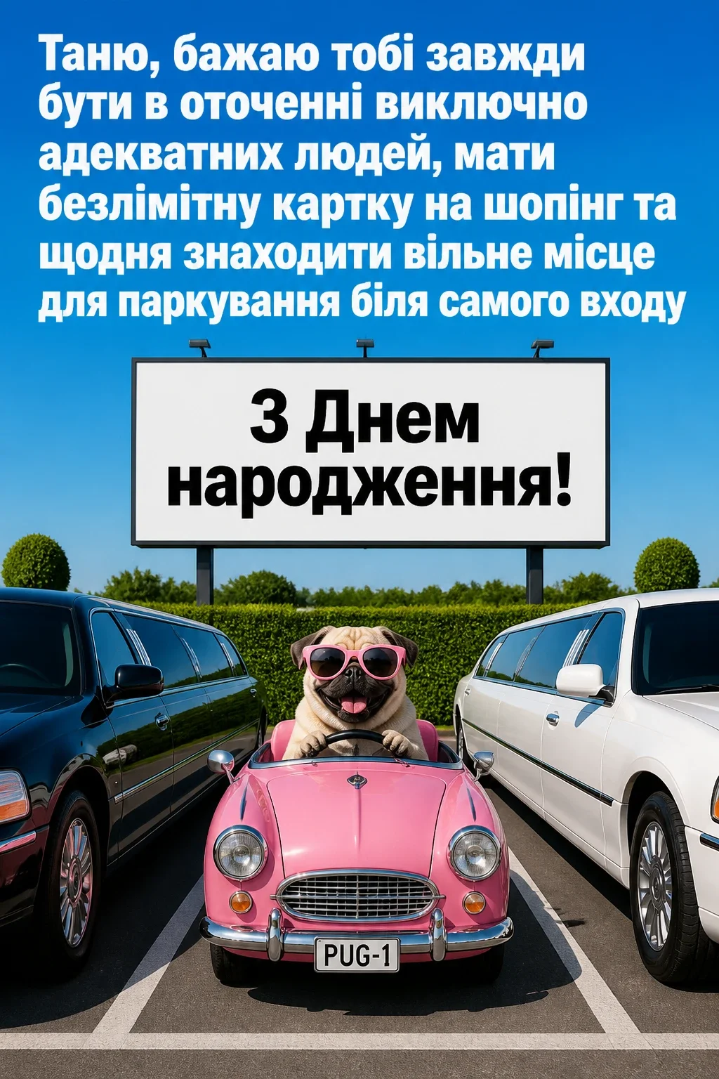 танюша привітання з днем народження таня українською