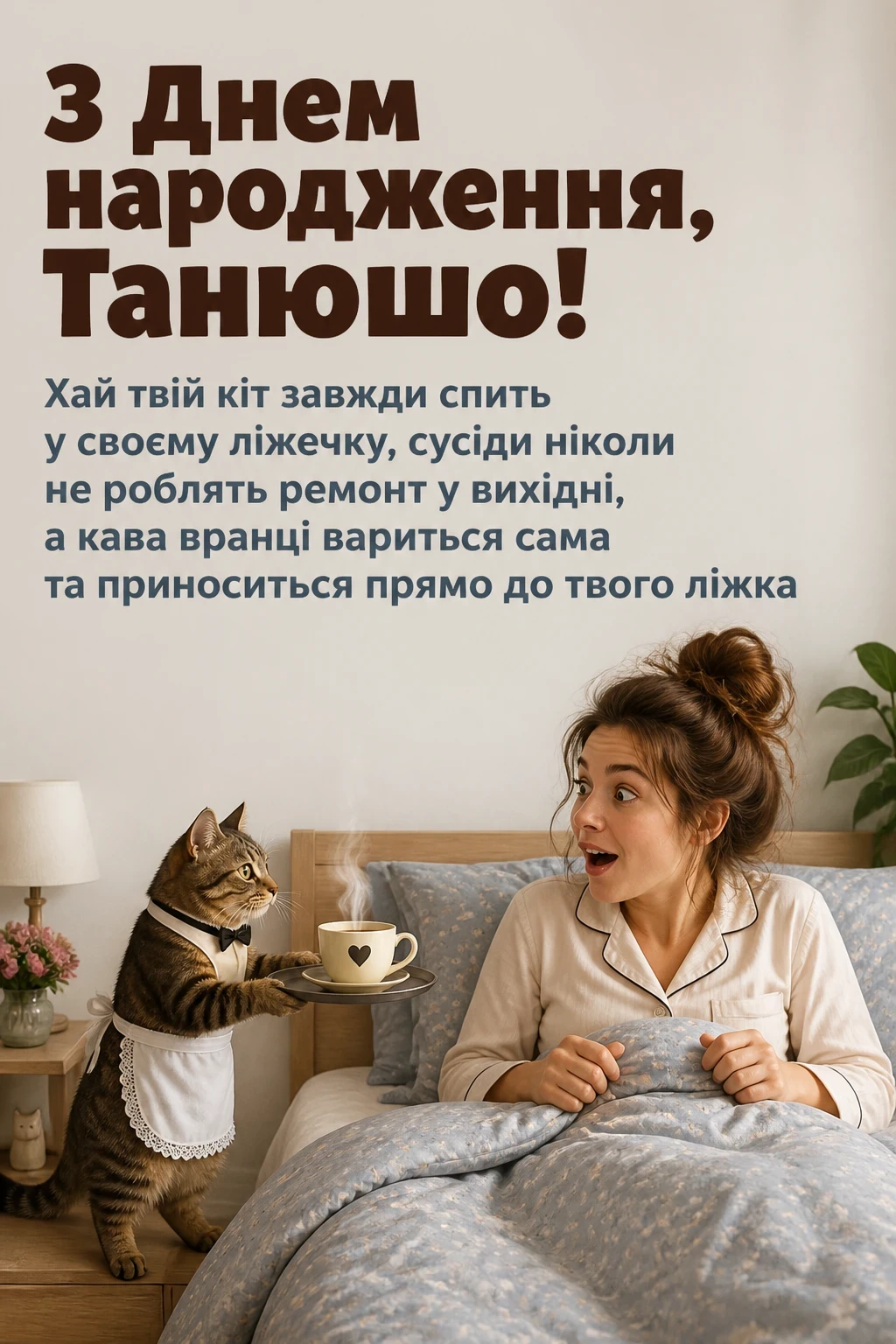 танюша привітання з днем народження таня українською