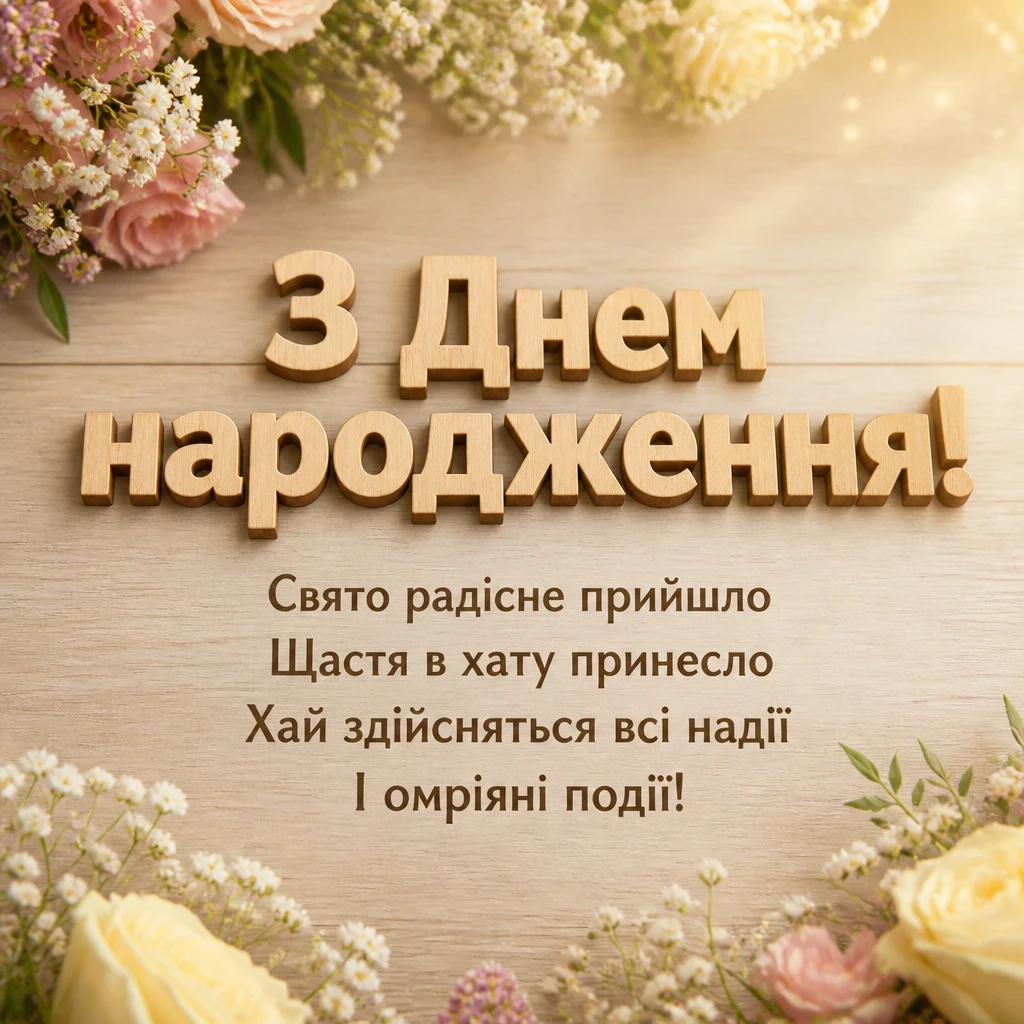 привітання з днем народження хресної
