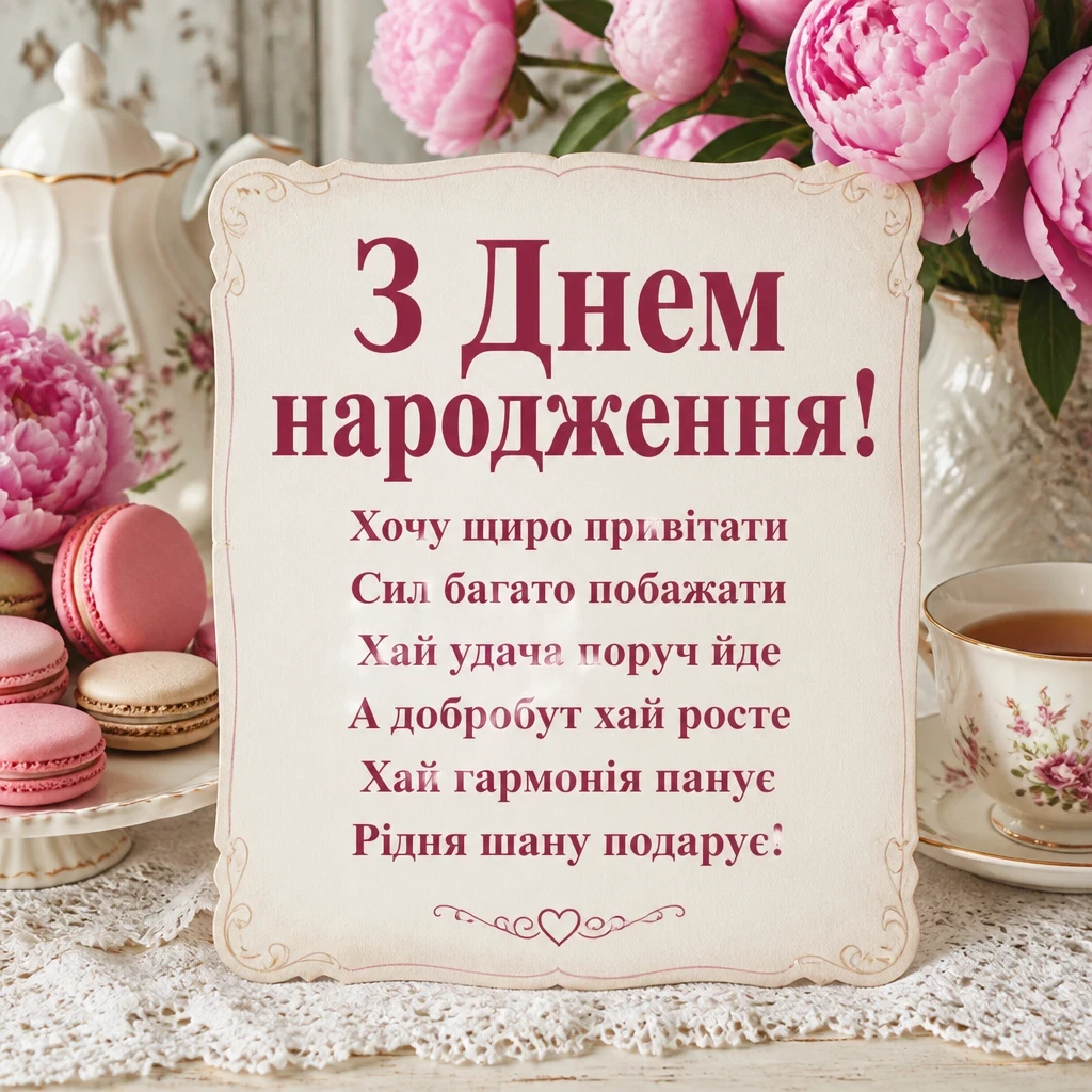 привітання з днем народження хресної