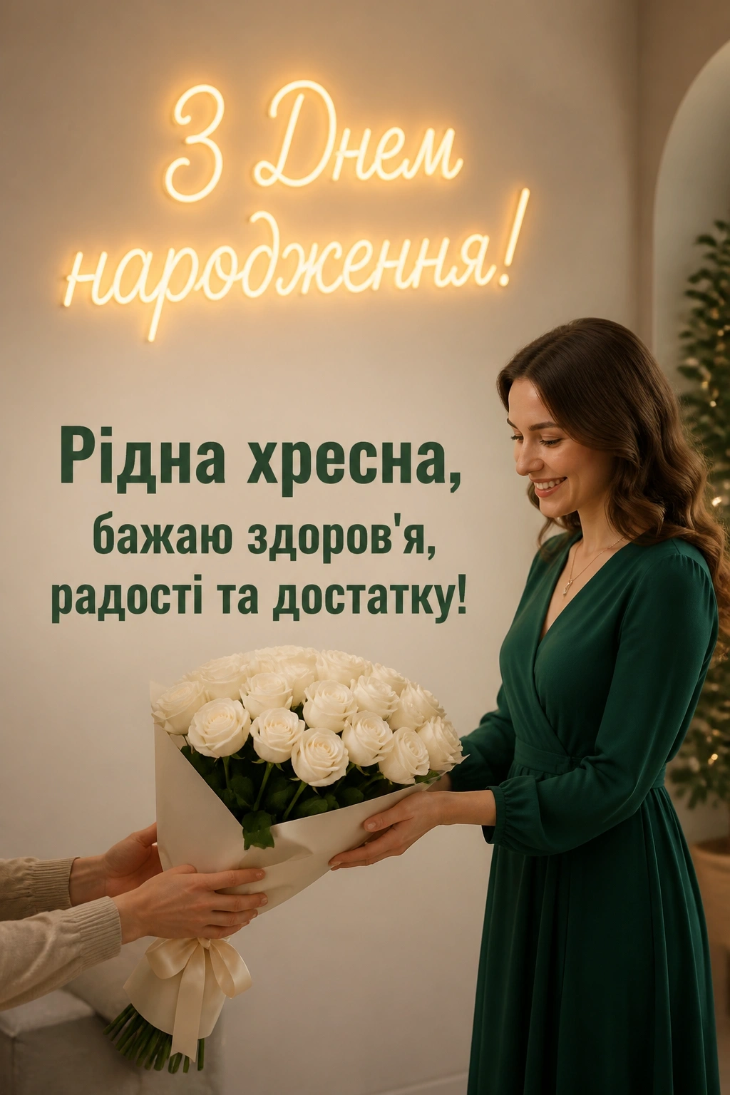 привітання з днем народження хресної