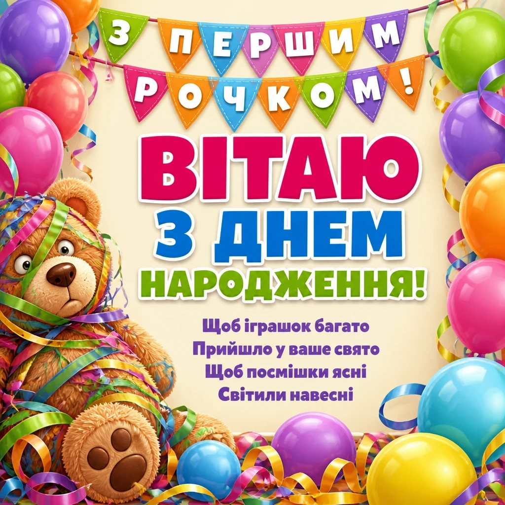 привітання з днем народження 1 рік дівчинці привітання з днем народження 1 рік дівчинці