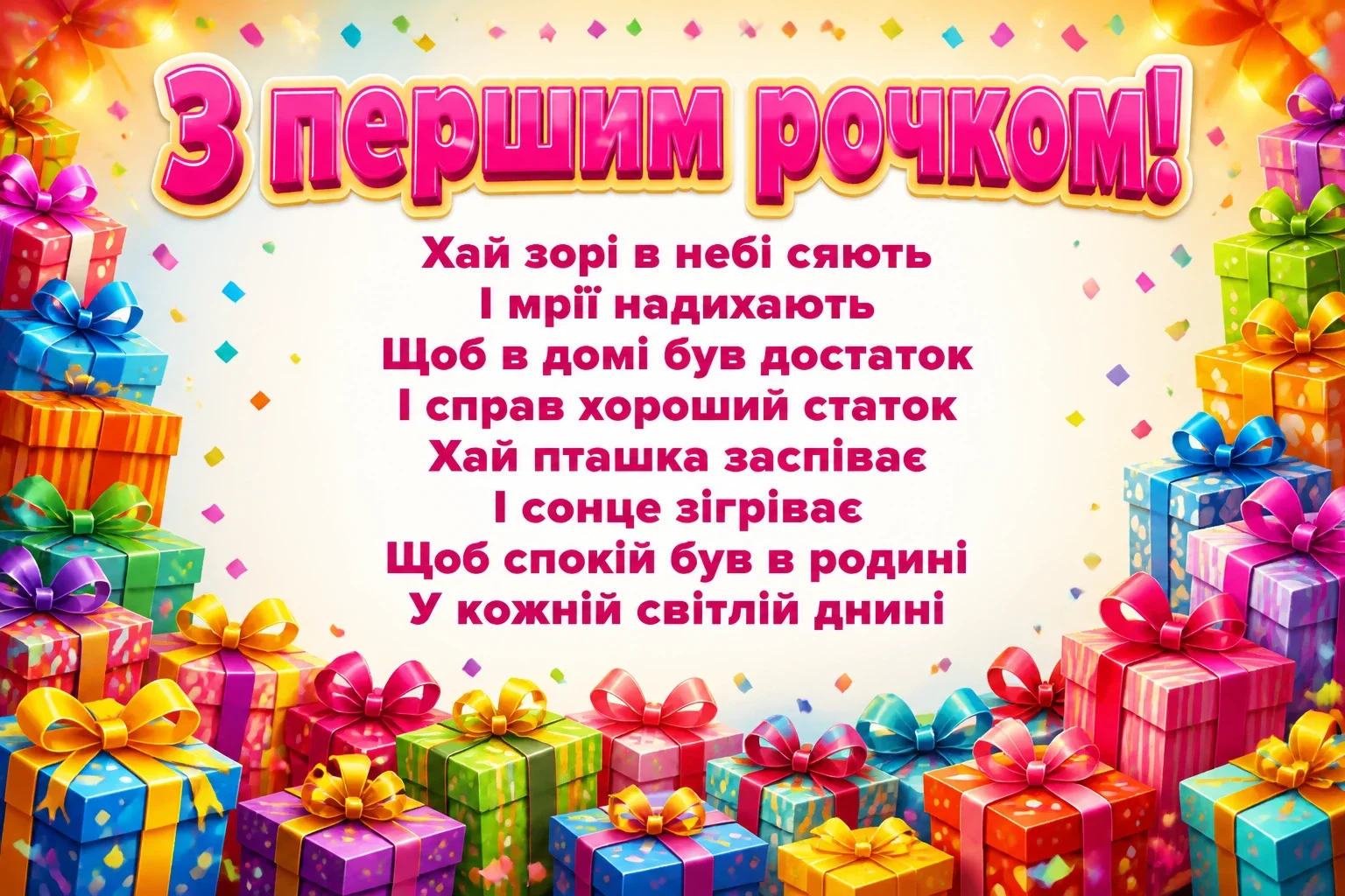 привітання з днем народження 1 рік дівчинці привітання з днем народження 1 рік дівчинці