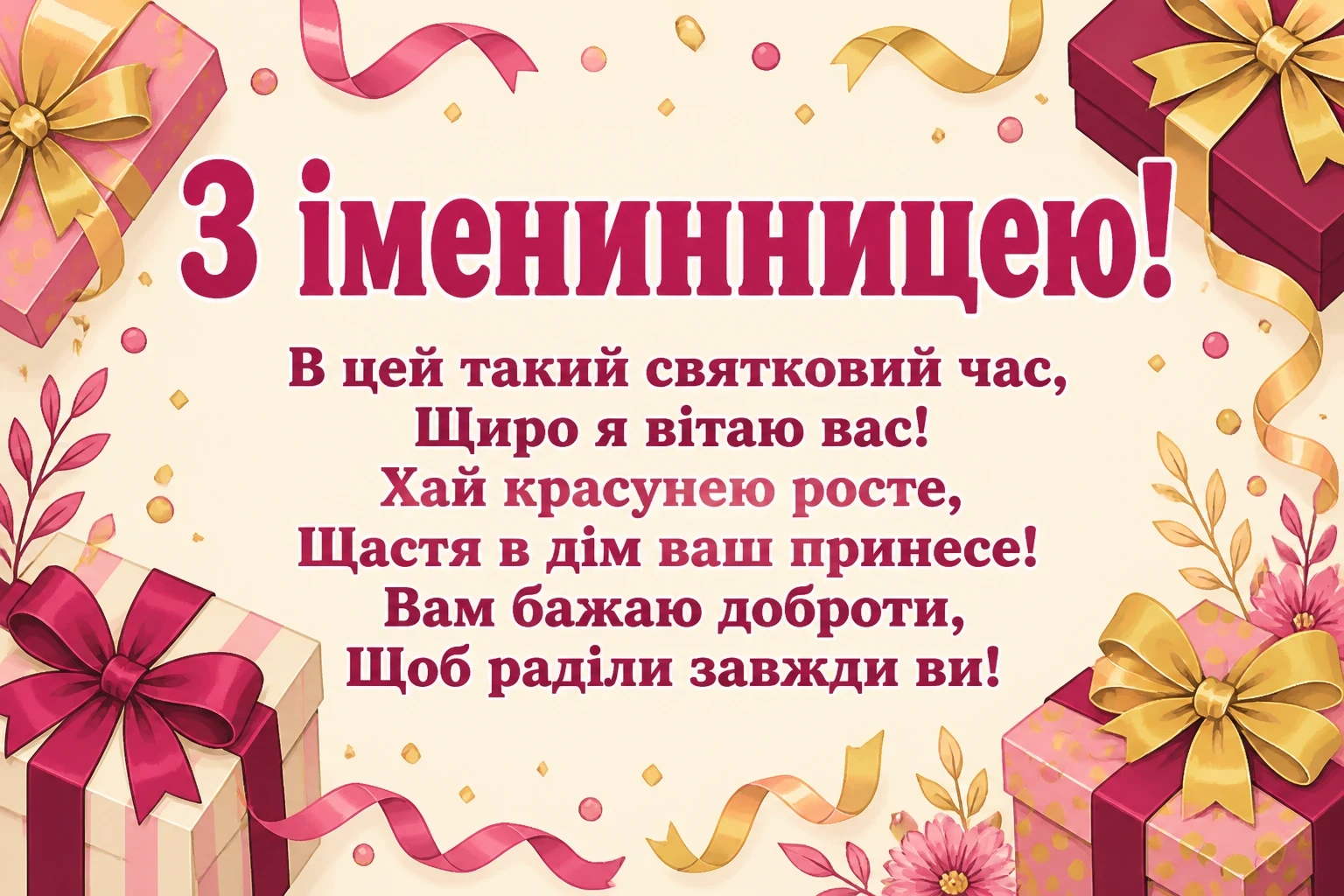 привітання з іменинницею батькам привітання з іменинницею батькам